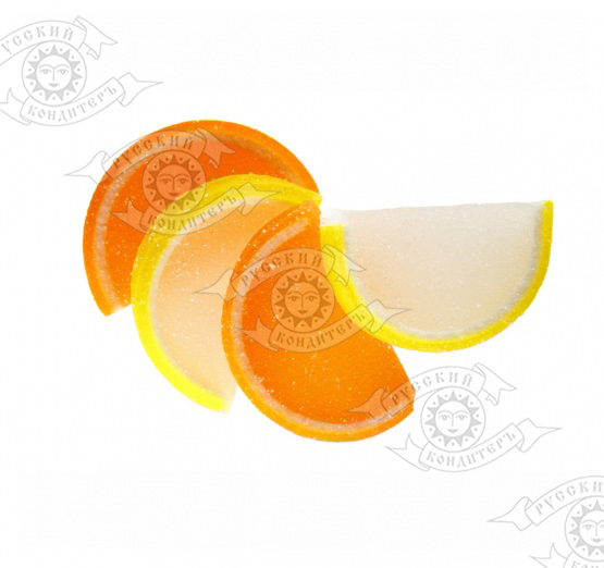 Мармеладные дольки "Фруктовый нектар" с ароматом лимона и апельсина
